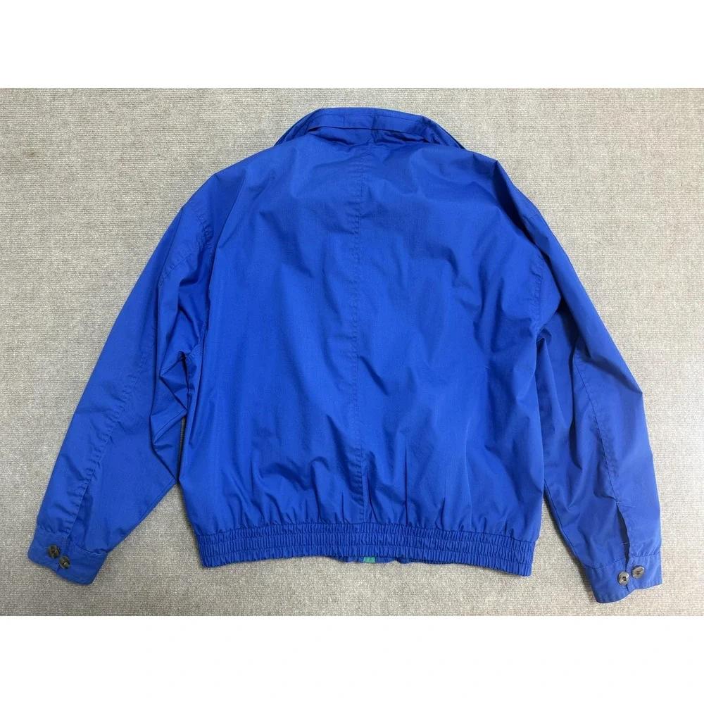 Dash Sport Jacket Mens Large Blue Colorblock Windbreaker Elastic Waist Zip Lined